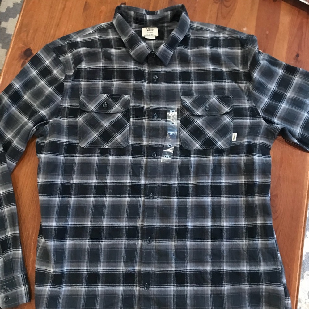 NWT Mens XXL Vans Flannel Plaid Shirt